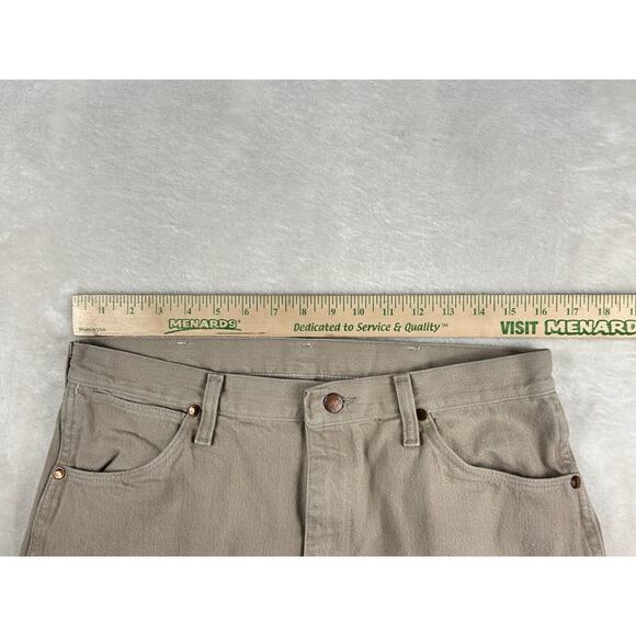 Vintage Wrangler Jeans Men's 34x34 Tan Denim 13MWZTN Made in USA Western - Picture 4 of 8
